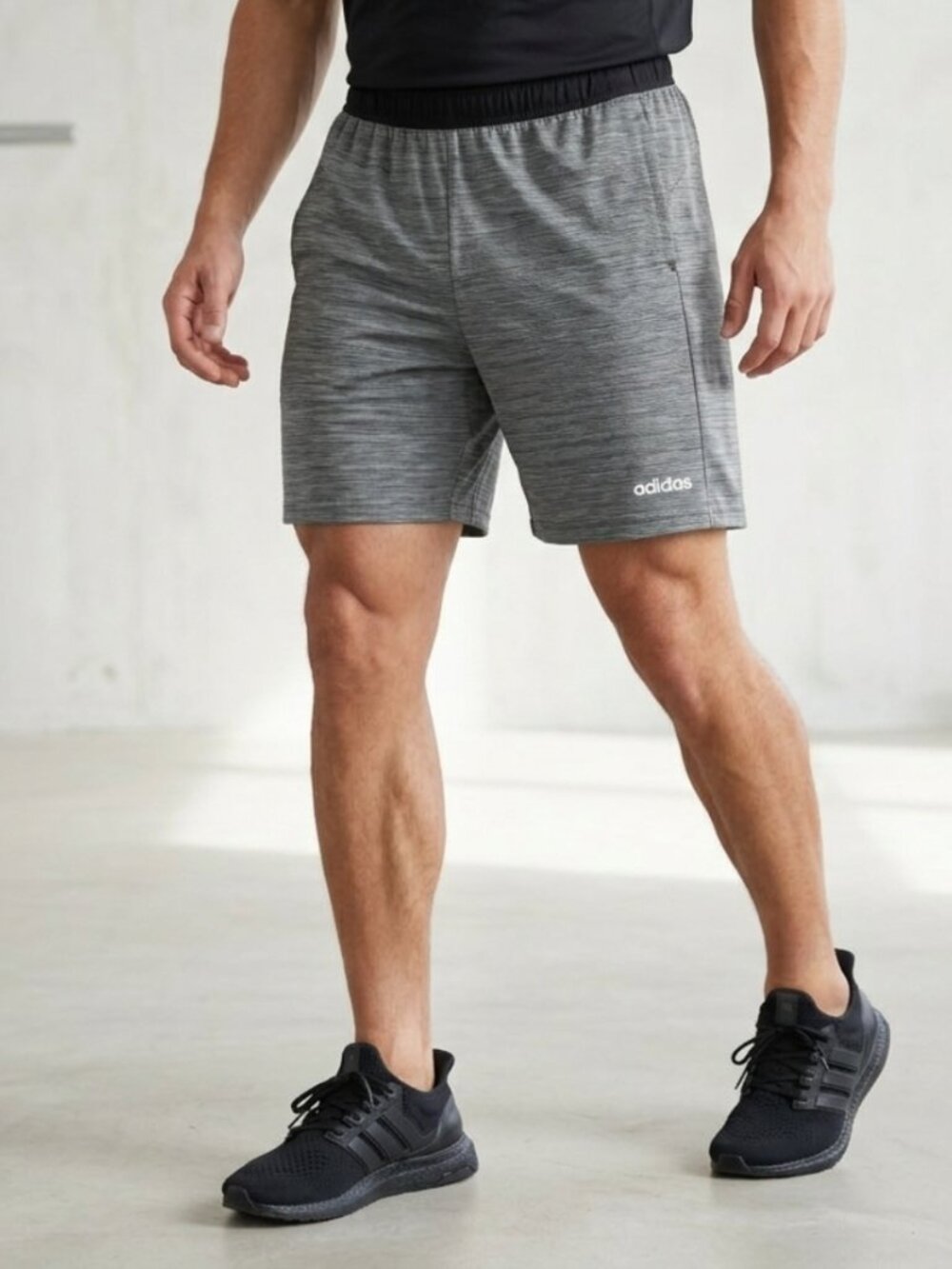 Adidas Shorts Gray Climalite Jersey Athletic Gym Training Running Sports Size XL